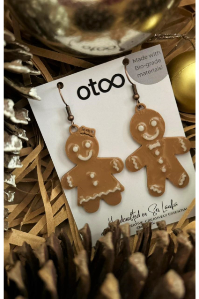 Christmas Earring  - Gingerbread Man - O.E # 1.6